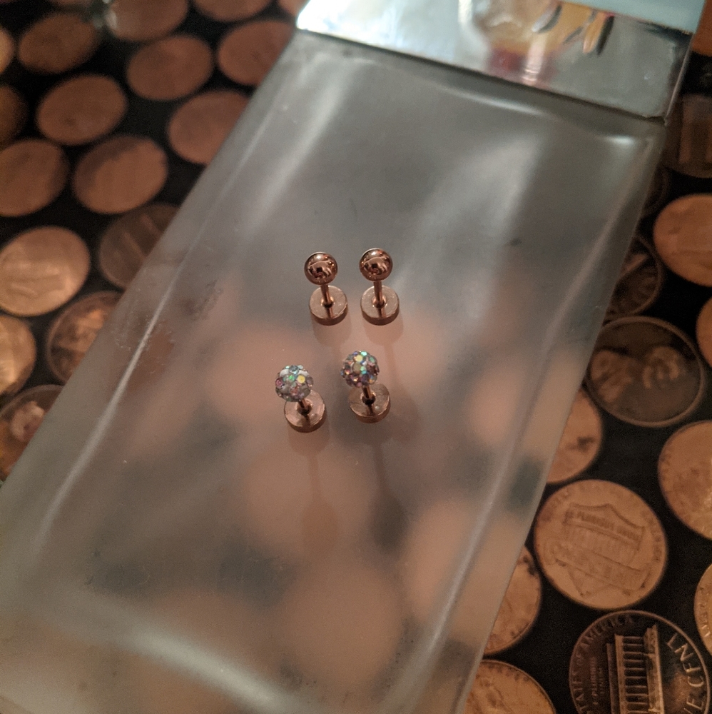 Rose Gold Stud Earrings